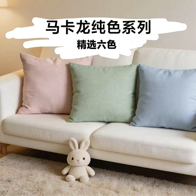 马卡龙高弹可拆洗沙发抱枕