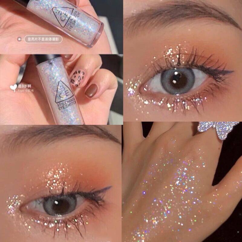 仙女落泪一滴泪珠光液体眼影亮片卧蚕提亮3ce分装小样试色double