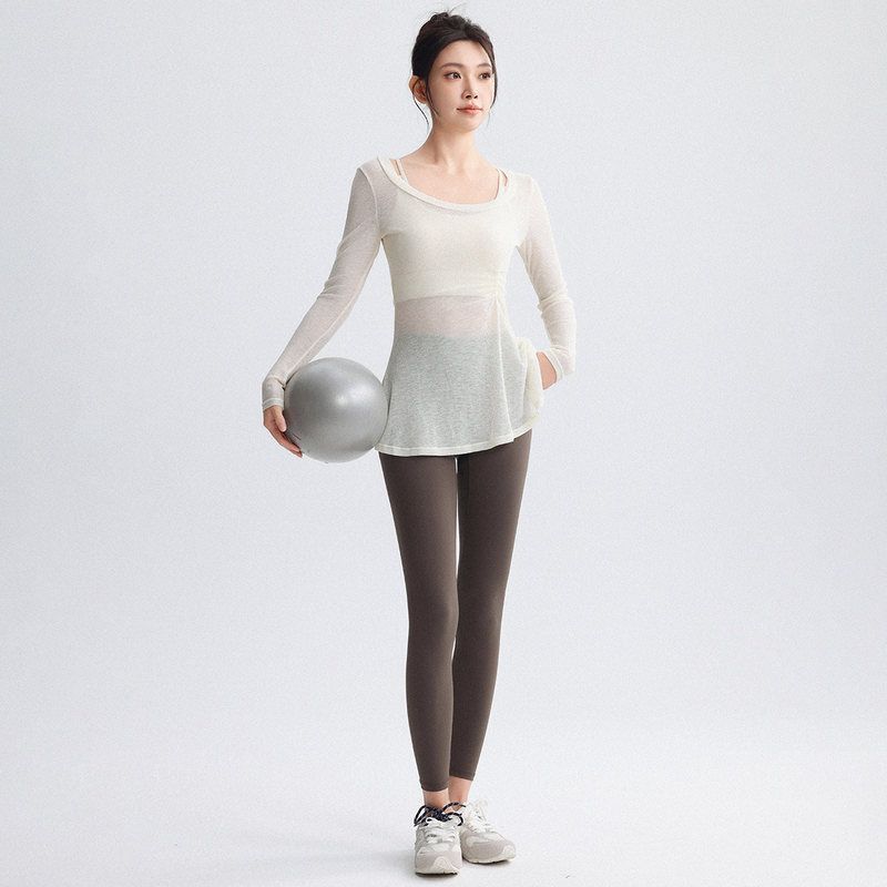 绝美运动上衣女高级感罩衫瑜伽服套装长袖普拉提训练服健身跑步秋