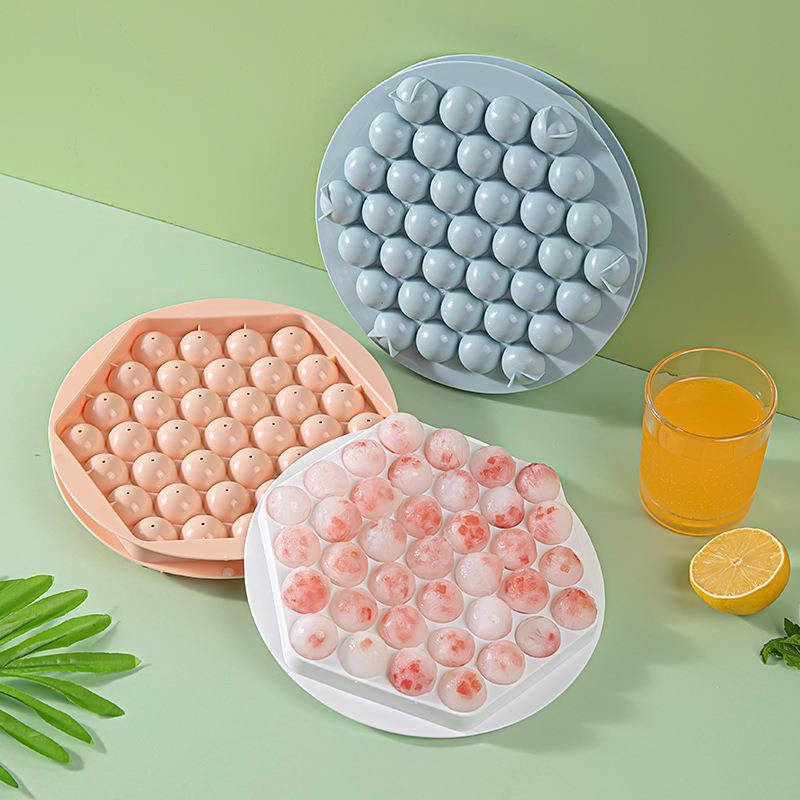 小弹珠冰格模具家用多格夏季冷饮威士忌冰块制冰器硅胶储冰盒冰袋