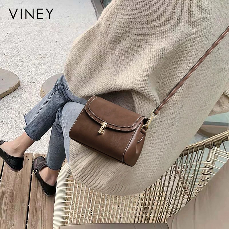 Viney包包2025新款女包斜挎包腋下包秋季女士真皮轻奢单肩包小包