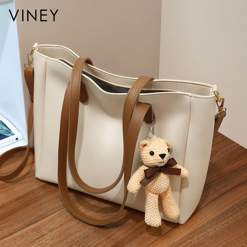 Viney托特包包女2025新款春夏真皮女包斜挎包大容量高级感单肩包
