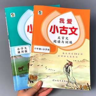 我愛小古文文言文閱讀與訓練小學生通用版 啟蒙讀物書籍語文模擬測試題本 本一二三四五六年級小升初閱讀理解專項訓練練習冊經典