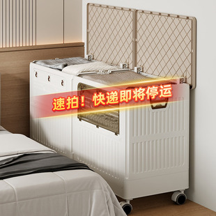 也雅衣服收纳箱大容量超大家用翻盖整理箱移动折叠衣物被子储物柜