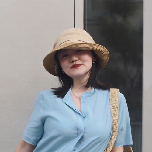 Earthtone“六便士”45苎麻50棉!超轻薄大帽檐纸草折叠防晒渔夫帽