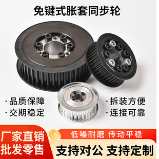 同步轮8M.24.25.28.30.32.36.38.40.48.50.60铁免键胀紧齿皮带轮