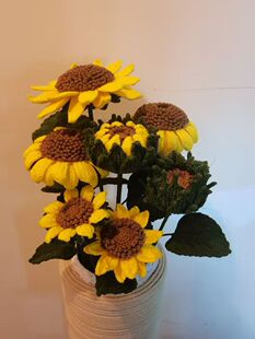 DIY DIY向日葵包成品手工编织diy毛线个性制作亲手打发时间