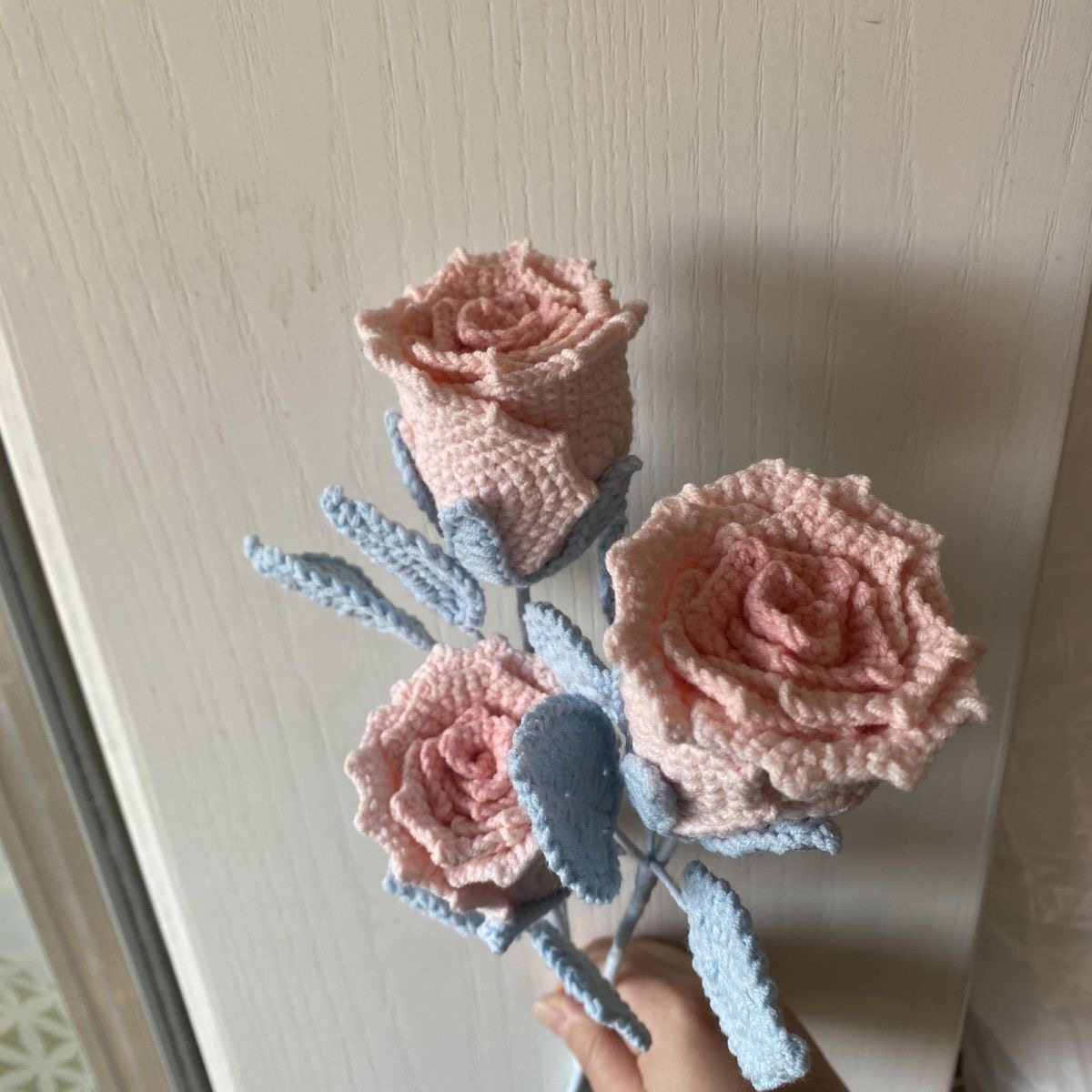 DIY纯手工编织成品毛线钩针玫瑰花编织手作礼物自制,服饰配件/皮带/帽子/围巾,DIY编织材料包,淘宝优惠券,粉丝福利购,淘宝优惠卷