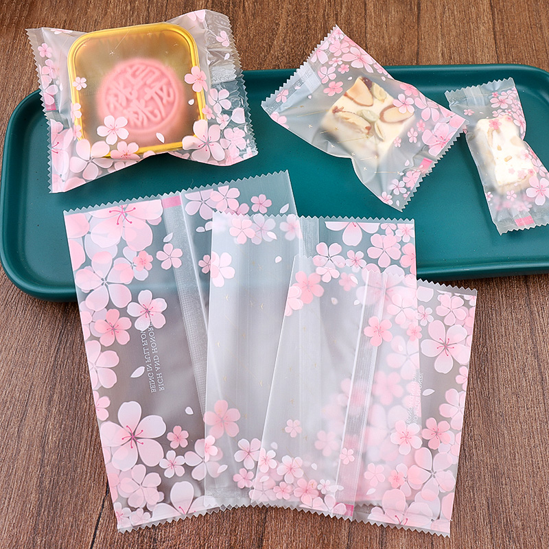 新款雪花酥独立包装袋机封小饼干曲奇蛋黄酥奶枣冰皮月饼包装袋