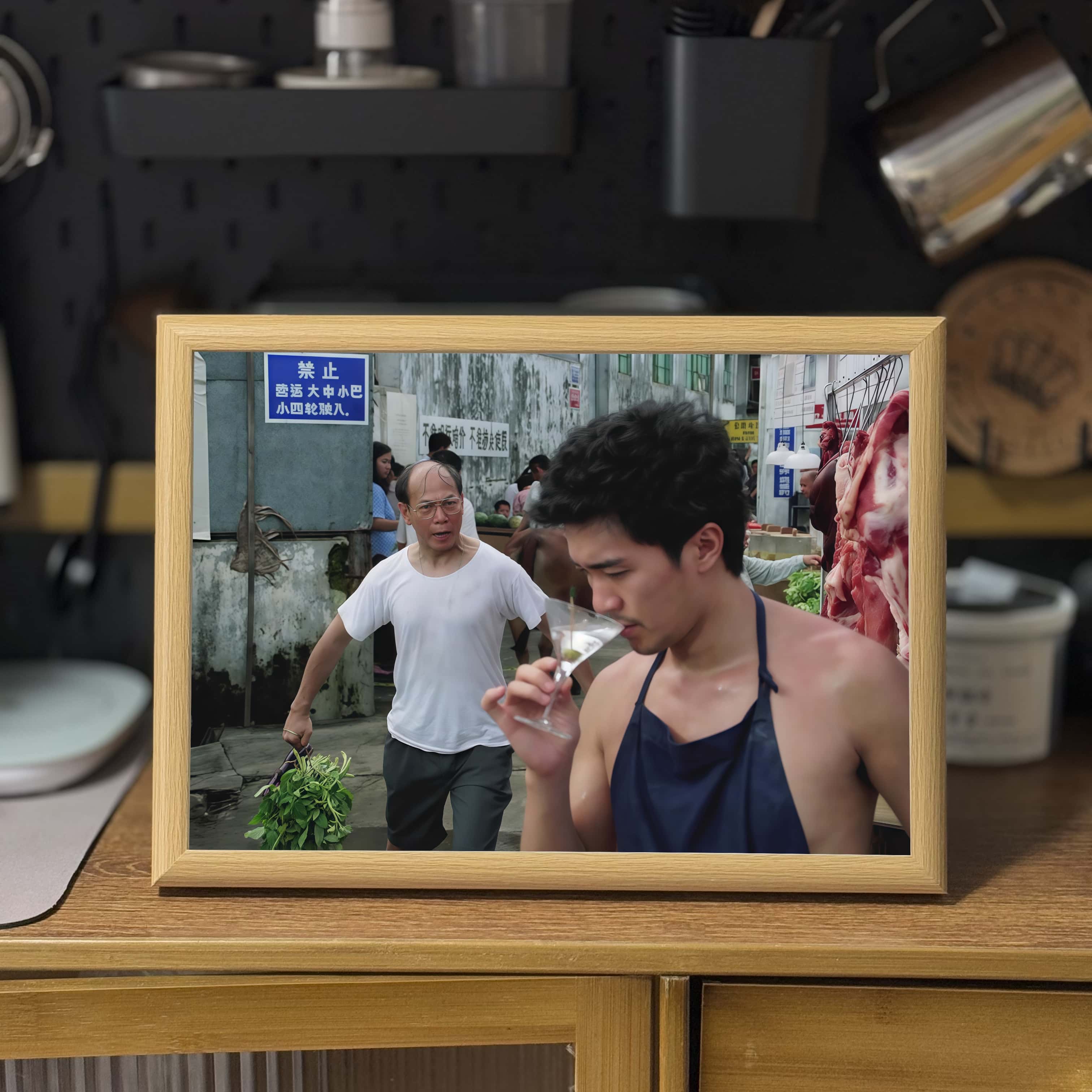 香港电影海报装饰画国产凌凌漆周星驰带框挂画家居咖啡厅酒吧壁画图片