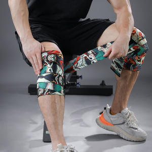 LARASTAR劳拉之星健身房深蹲卧推硬拉蹲腿缠绕膝盖魔术贴护膝护肘