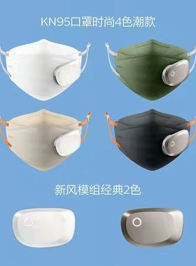 飞利浦KN95新风电动新风防雾霾防尘防晒3D立体透气口罩ACM055
