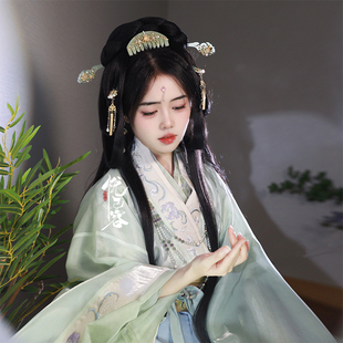 悦己容[玉漱]原创古风战国套配饰品岫玉发冠长流苏簪子汉服佩饰