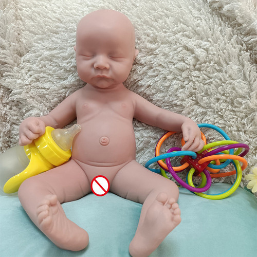 43cm全硅胶实心重生娃娃Reborn doll 睡眠闭眼仿真婴儿娃娃levi