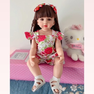 55厘米全胶可水洗仿真宝宝 重生娃娃 中国娃娃 可爱洛丽塔洋娃娃