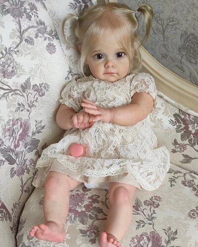 60厘米3D高级彩绘仿真婴儿 重生娃娃 Maggi 跨境货源 reborn doll