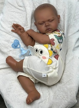 60厘米咖啡色重生娃娃reborn baby仿真婴儿热销玩具