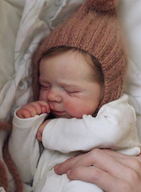 48厘米重生娃娃3D高彩静脉可见reborn baby doll仿真布身闭眼娃娃