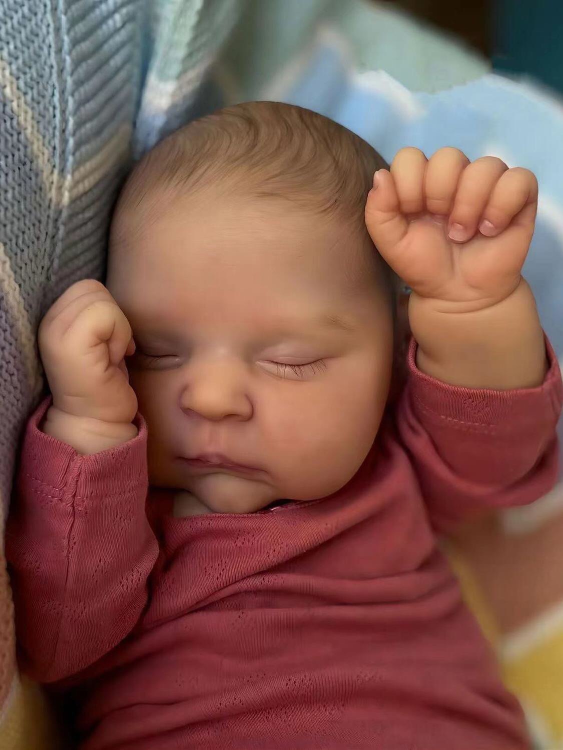 50厘米仿真新生儿宝宝reborn doll 手工娃娃重生婴儿 3D绘制