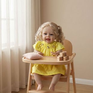 跨境货源 3d彩绘 20inch黄色连衣裙yannik 仿真重生娃娃