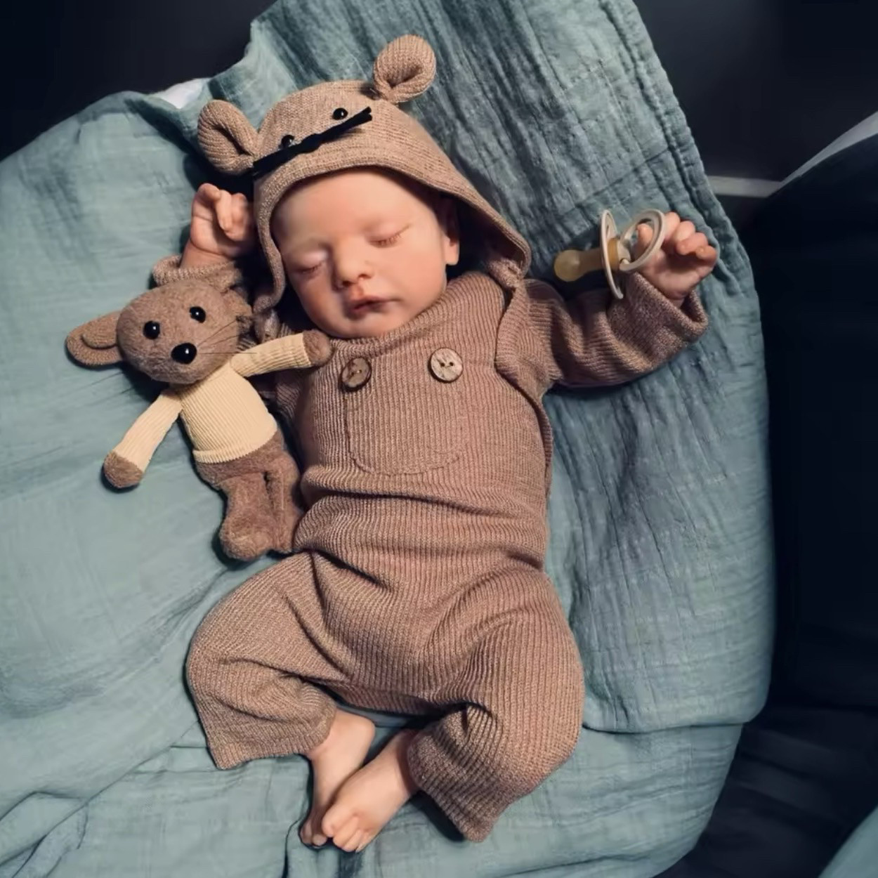 19inch Levi Reborn Doll 仿真婴儿重生娃娃软胶玩偶外贸电商货源