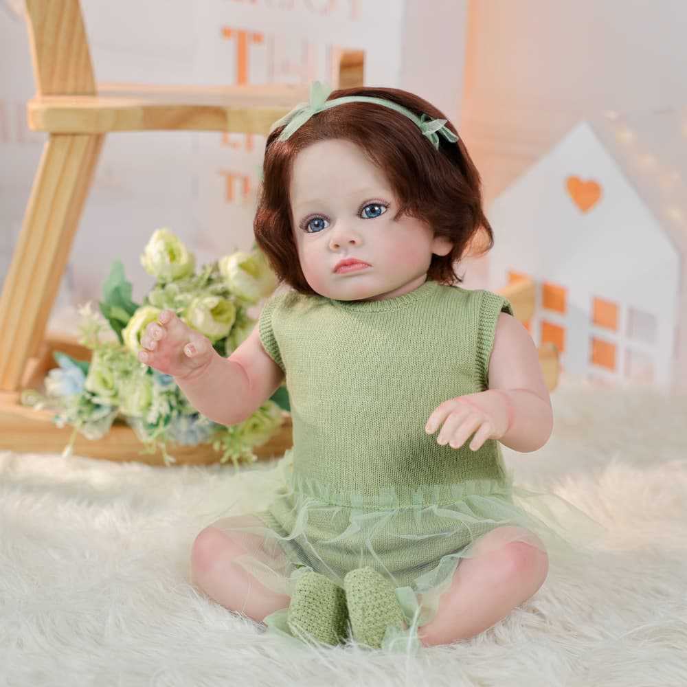 跨境55cm重生娃娃仿真婴儿软胶玩具人偶22英寸安抚洋娃娃公仔礼品