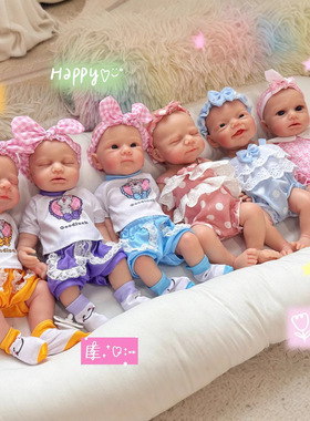 13寸新款实心硅胶重生娃娃reborn doll柔软仿真婴儿肌肤陪伴跨境