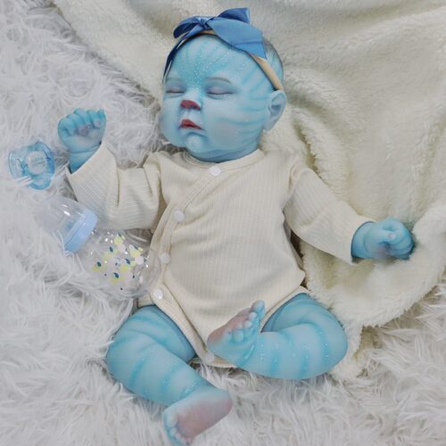 48厘米仿真婴儿Reborn Doll Peaches Avatar手工彩绘重生娃娃