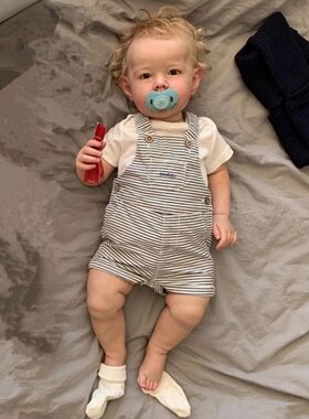 75厘米3D高级彩绘手工硅胶仿真再生婴儿 Liam 重生娃娃人偶玩具