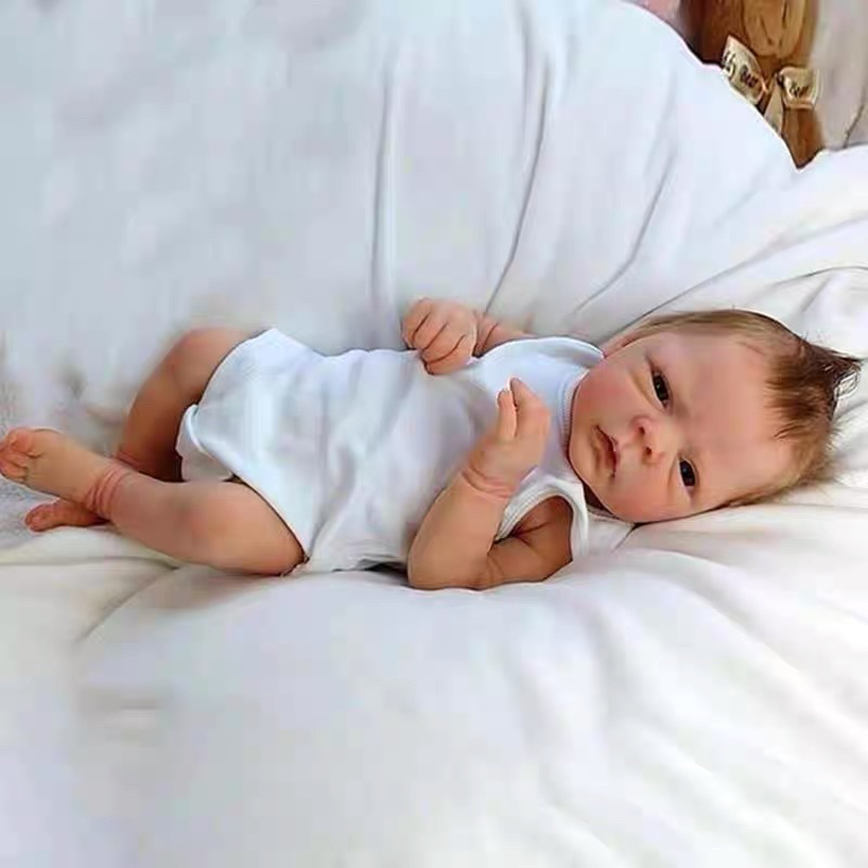 重生娃娃仿真婴儿硅胶RebornDoll全身柔软乙烯基仿真男孩46cm礼物