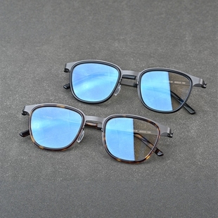 复古纯钛眼镜框圆框镜架男女款 超轻文艺板材小框眼镜配近视镜6538