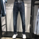 正品 略修身 JJ家 品牌男装 秋冬厚款 男士 小直筒休闲青年弹力牛仔裤