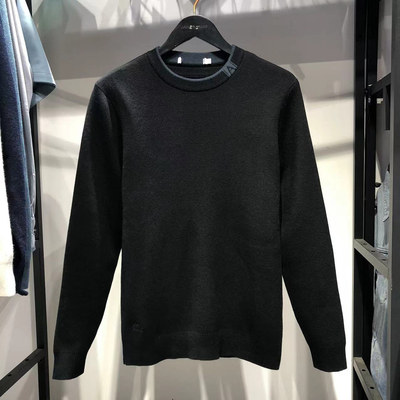 JJ家！加绒加厚男款黑色弹力毛衣