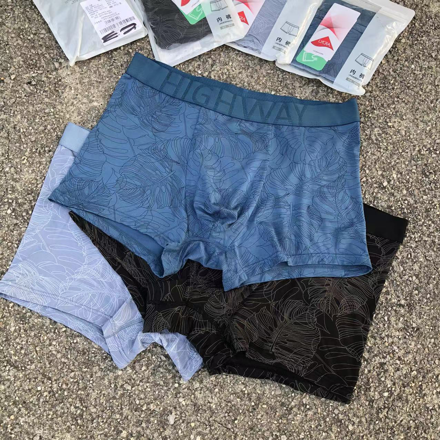 正品大牌！莱卡莫代尔男款平角裤