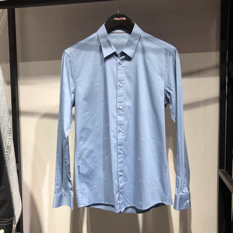 品牌男装尖领长袖商务春款衬衫