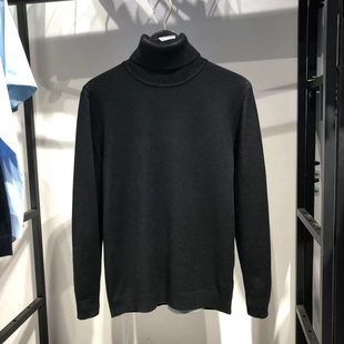 秋冬款 大牌 男士 中厚纯色男款 品牌男装 绵羊毛混纺毛衣针织衫 正品
