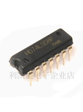 SN74LS08N HD74LS08P 74LS08N DIP14四路2输入与门 逻辑IC  全新