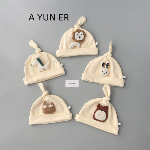 韩系婴儿帽子春秋季护囟门套头帽