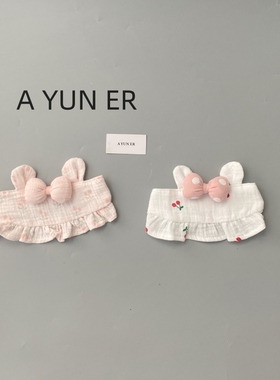 婴儿遮囟门帽子夏季薄款新生儿公主护头卤发带夏天小月龄宝宝头带