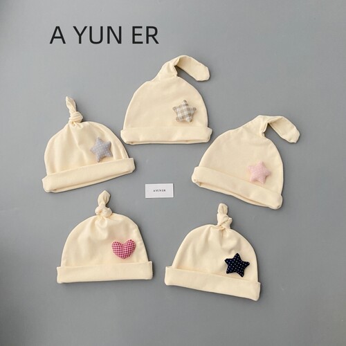 婴儿帽子春秋季护囟门帽超萌胎帽