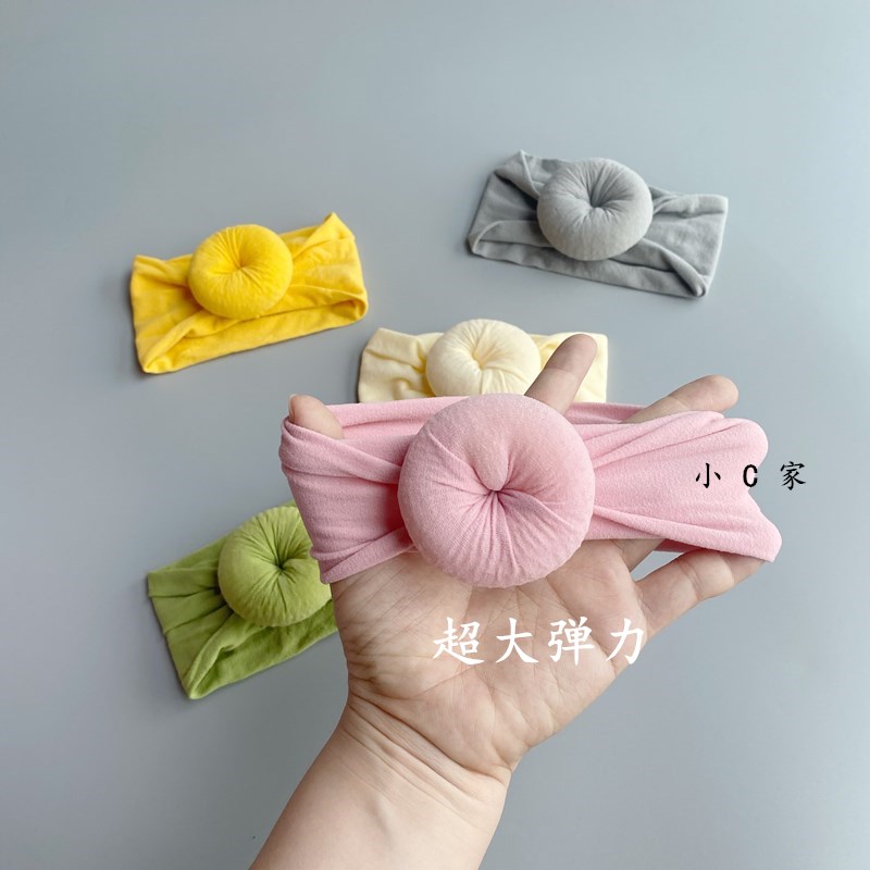 夏季薄款甜甜圈可爱护护囟门发带