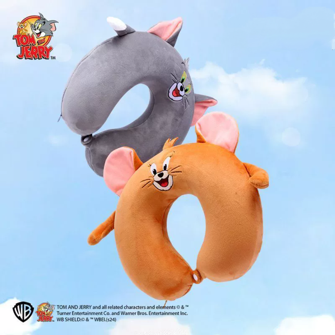 卡通猫和老鼠u型枕护颈椎枕飞机旅行办公室午睡靠枕可拆洗记忆棉