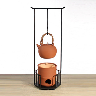 铁艺架 凉炉架炭炉架子带钩茶道零配炭炉煮茶套装砂铫壶日式防烫