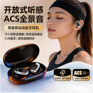 EARISE传导运动无线蓝牙耳机不入耳挂耳式降噪续航学生男女贝吉拉