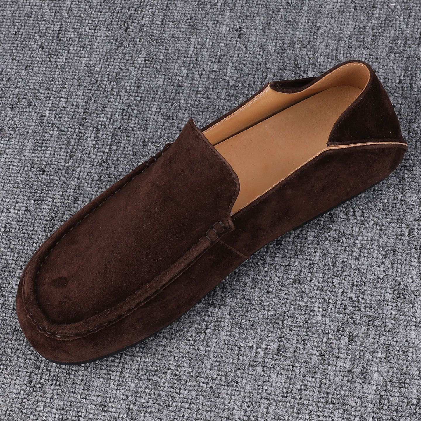 2026新款春季翻毛皮豆豆鞋男一脚蹬懒人休闲驾车鞋韩版磨砂乐福鞋