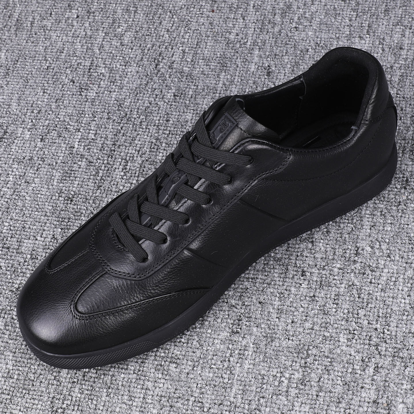 纯皮男鞋春季2026新款素面真皮板鞋系带百搭平底休闲鞋男款德训鞋