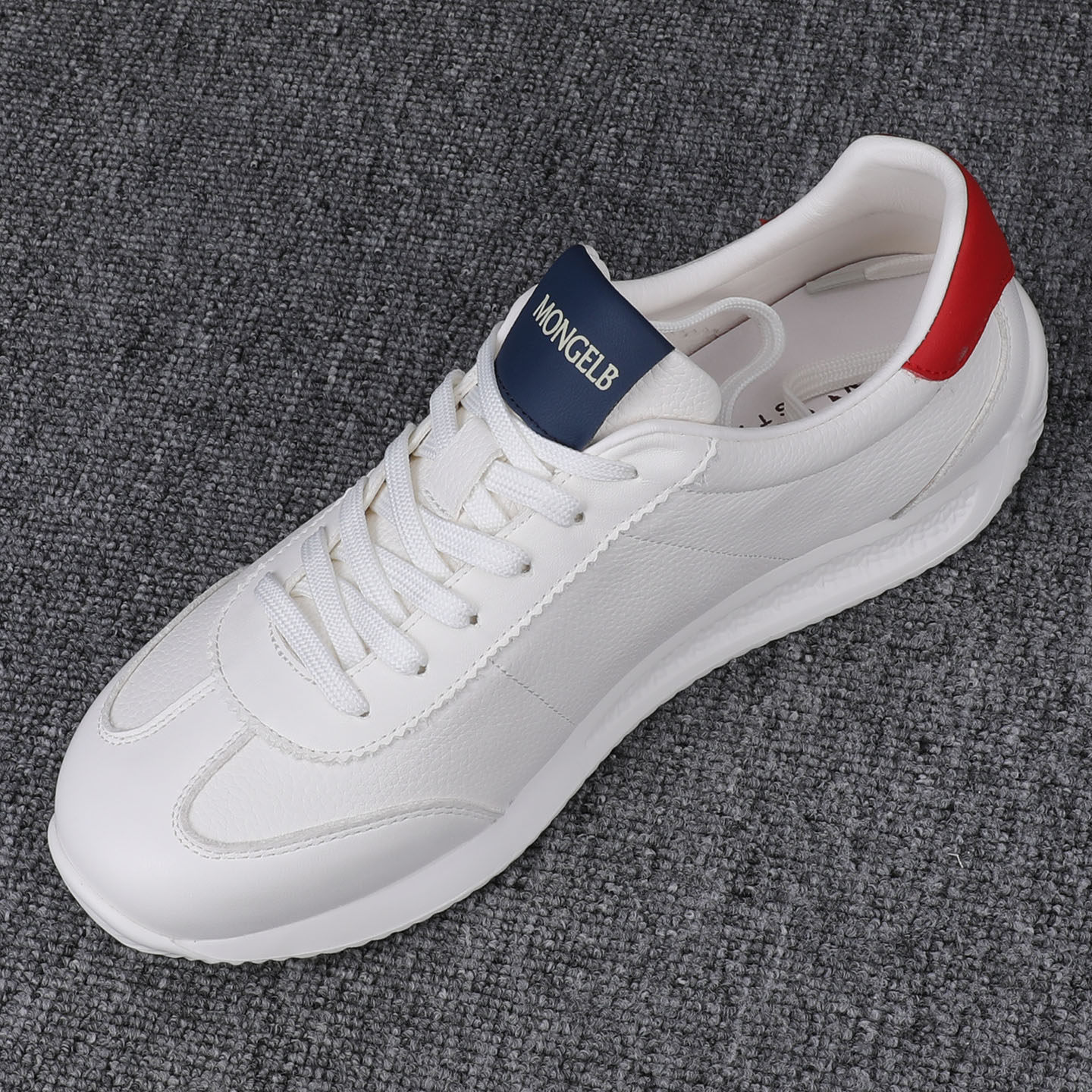 2026新款小白鞋男款日常百搭真皮透气休闲鞋潮流系带滑板鞋男单鞋