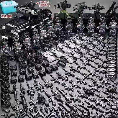 一整箱兼容乐高积木黑豹特种兵