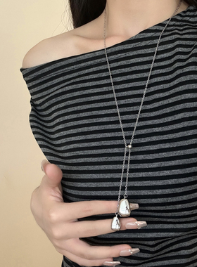 极简风水滴吊坠项链女2025新款