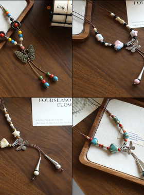 2026新款民族风蝴蝶长款项链女